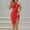Red, variant on Halter Neck Cut Out Dress for Women Bodycon Club Party Dress High Slit Sleeveless Summer Night Out Dresses