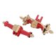 thumbnail image 2 of Juego de eje trasero delantero RC Aleación de aluminio y latón Ejes de coche RC ligeros de alta precisión Reemplazo para coche Traxxas TRX4M 1/18 RC Rojo, 2 of 10