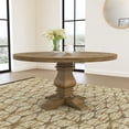 thumbnail image 4 of Florence Round 60-inch Wood Dining Table Rustic Honey, 4 of 8