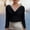 Black, variant on Women's Blouses Elegant Satin Cowl Neck Bell Sleeve Drop Shoulder Fall Work Blouse Trendy Tops Black L