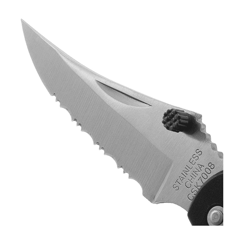 Zenport CSK7008 Folding Pocket Knife, Serrated Blade, 5-Inch - 3 Pack