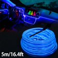 thumbnail image 3 of EL Wire Interior Car LED Strip Lights 16.4ft USB Powered Car LED Lights Eye-Friendly EL Wire Car Interior Light for Sunroof Dash Armrest Door Frame EL Wire String Strip for Party, 3 of 11