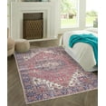 thumbnail image 4 of GLN Rugs Iznik - Indoor, Machine Washable Area Rug 4'x6' Multi Blue Home Carpet, 4 of 7