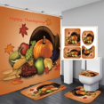 thumbnail image 2 of Liquidación Four-piece Set Of St. Halloween Printed Shower Curtain Carpet Mat Combination Bathroom Toilet Mat Bathroom Curtain Set 45*75 Four-piece Set, 2 of 3