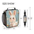 thumbnail image 5 of Square Lunch Bag 10.5*3.5*9.5 Inches Cooler Bag Lunch Bag Insulation Portable Durable Fashion A Cartoon Rabbit, 5 of 6