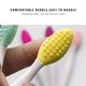 thumbnail image 5 of Seitruly Cepillo de labios exfoliante Cepillo de limpieza de nariz Labio de silicona de doble cara Cuerpo del baño Amarillo Seitruly CE000211-03, 5 of 6