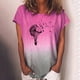 thumbnail image 1 of Fiudx Ofertas Flash Del Día Solo En Línea Moda Mujer Casual Cuello Redondo Impresión Blusa Manga Corta Camiseta Verano Tops, 1 of 4