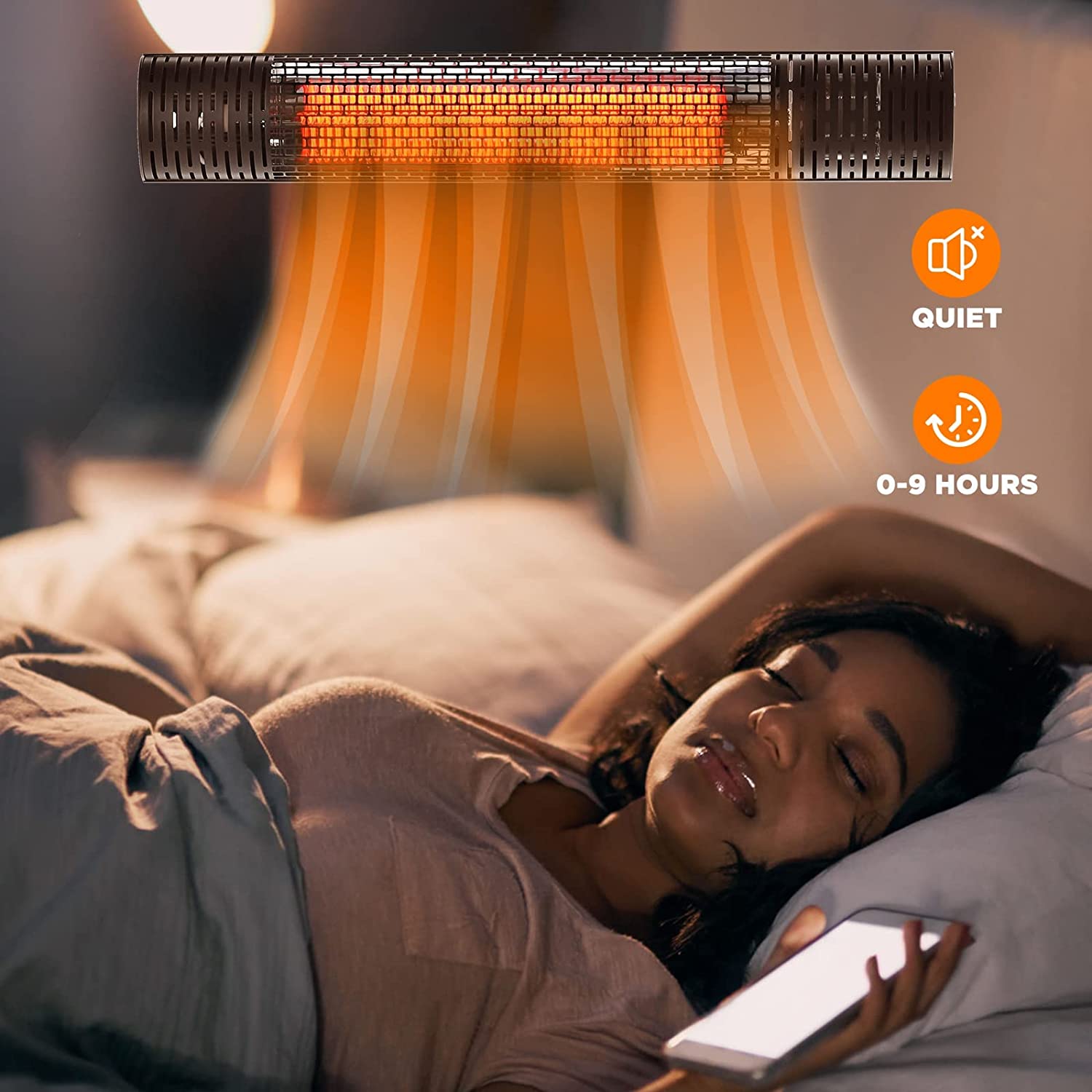 Turbro Electric Infrared Heater, Portable Patio Heater, Adjustable Tripod,  Wall-Mounted, Remote Control - Walmart.com
