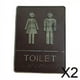 thumbnail image 1 of 2 Letreros Rústicos Para Puerta De Baño Con Letras DIY Para Hoteles, Oficinas,, 1 of 8