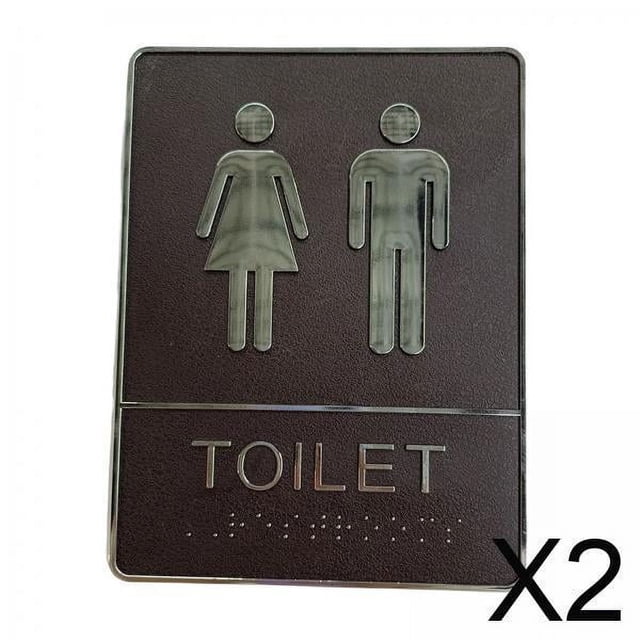 2 Letreros Rústicos Para Puerta De Baño Con Letras DIY Para Hoteles, Oficinas,
