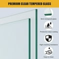 thumbnail image 2 of Towallmark Frameless Sliding Shower Door, 56-60"W x 75"H, 5/16 in   (8 mm) Clear Tempered Glass with Waterproof Seal, Square Black, 2 of 8