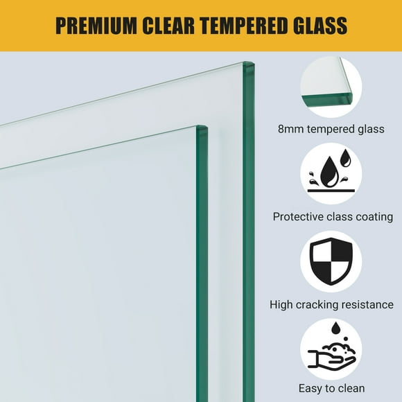Frameless Sliding Shower Door – 8mm SGCC Clear Tempered Glass – Stainless Steel Hardware – Waterproof Seal Strip – Adjustable 56-60" W x 72-75" H – Modern Bathroom Enclosure