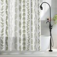 thumbnail image 2 of Sage Green Botanical Shower Curtain Set, Waterproof Shower Curtains for Bathroom, Modern Farmhouse Tropical Leaves Washable Fabric Cloth Bath Curtain for Bathtub Decoration with Hooks 48x72 Inches, 2 of 9