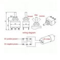 thumbnail image 7 of DPDT 6-Pin 3-Position On/Off/On Metal Toggle Switch 240V/15A 120V/20A AC, 7 of 7