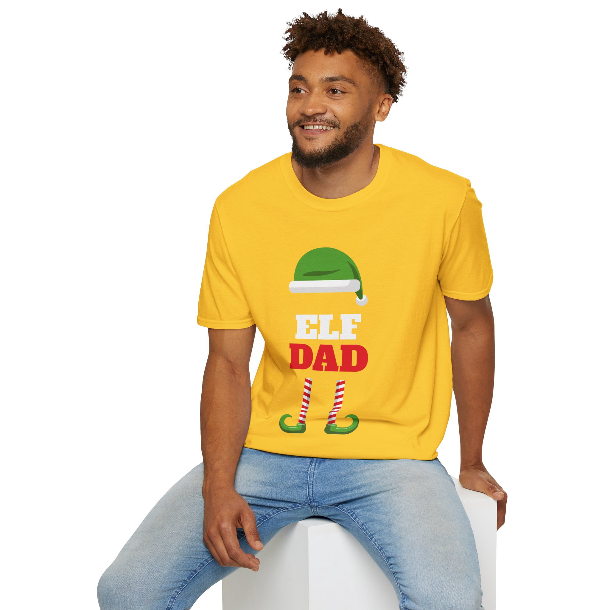 Funny Santa Elf Dad Christmas Holiday Men's Tshirt