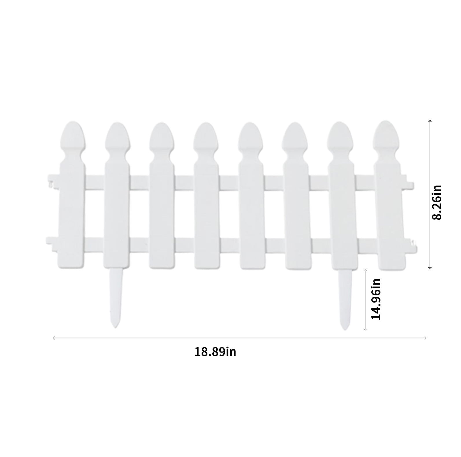 Garden Fence With Fence Insert White Plastic Fence Garden Picket Fence Edgings Lawn Flowerbeds Plant Borders Decorative Garden Yard