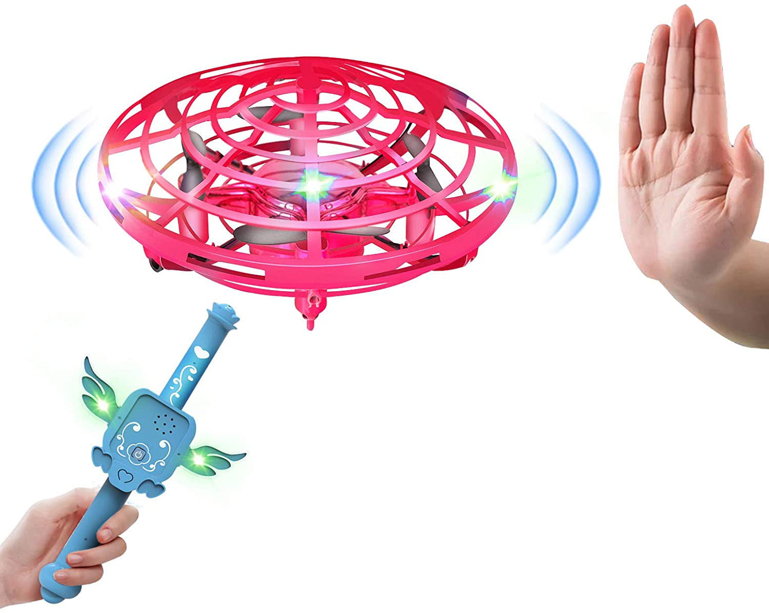 Kids Flying Toys Drones for Kids Hand Operated Drone for Boys and Girls Gold 