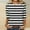 Black, variant on Fall Saving 2025 QUINDOS Womens Shirts Striped 3/4 Sleeve Womens Fall Tops Red Striped Classic Fit Casual Crew Neck Tops