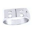 thumbnail image 2 of Personalized Initial Ring - Name Ring Unisex Block Style 6mm 14K Yellow or 14K White Gold.  Special Order, Made to Order. PLR016Y, 2 of 2