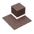 thumbnail image 7 of 44 Pack Plastic Interlocking Deck Tiles,12" Waterproof Outdoor Flooring,All Weather Use, Patio Floor Decking Tiles for Porch Poolside Balcony Backyard,Stone Texture,Grey 02, 7 of 7