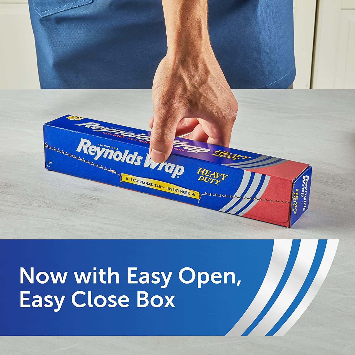 Wrap Heavy Duty Aluminum Foil Roll, Thick Heavy Duty Foil for Added Strength and Durability, Secure Easy Open and Close Tab, 12 Inches Wide, 130 Sq. Ft.