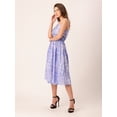 thumbnail image 2 of DressBerry Women's Printed Cotton Poplin Strap Shoulders Dress Sleeveless Calf Length Smocked Front Flared Hem Casual&nbsp;Summer Wear Midi Length Light Weighted Wavy Party Wear Dress, 2 of 7