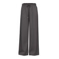 thumbnail image 4 of TZZQ Low Rise Barrel Sweatpants for Women Drawstring Baggy Sweat Pants Casual Wide Leg Elastic Waisted Barrel Lounge Trousers with Pockets Lightweight Workout Athletic Lounge Pants Dark Gray 3Xl, 4 of 7