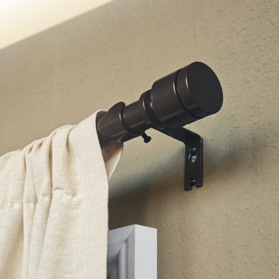 SKYPLUS LIVING Classic Collection 1-inch Brown Classic Collection Adjustable Single Curtain Rods, 42 in - 120 in