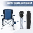 thumbnail image 6 of Honeilife Folding Camping Chair Adult Support 330lbs, Heavy Duty Portable Outdoor Beach Chair, Foldable Lightweight Lawn Chair with Cup Holder&Carry Bag for Fishing Outside Sports Picnic, Blue, 6 of 7