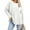 #40White, variant on Byworldtasic Womens Blouses Womens-Plus-Size-Sweatshirts Trendy Color Block Casual Long Sleeve Tops Waffle Knit Oversized Shirts Loose Fit Tunics