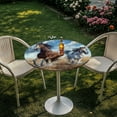 thumbnail image 3 of SEANATIVE 24 Inch Cocktail Table Topper Cap Set of 4 Elastic Fit Round Highboy Table Covers Stretch Spandex Table Covers Elegant Table Decorations for Parties Bar, Horse Blue Sky, 3 of 7