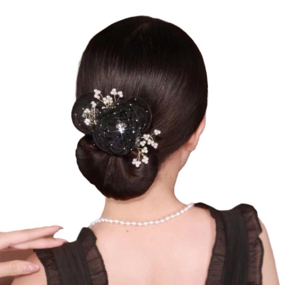 Ball Hair Clip, Flower Hair Bun Roller, Flower Hair Clip, Lazy Hair Curler Deft Bun, Fashion Hair Bun Wraps Flexible Donut Quick Bun Twister Hair Accessories for Women W8E8