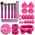 thumbnail image 1 of Set de brochas de maquillaje BS-MALL, 30 unidades, con toallitas para lavar la cara, 1 of 7