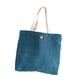 thumbnail image 5 of Práctica bolsa de compras de pana: bolsa de mano compacta y colorida para estudiantes, ideal para Azul oscuro, 5 of 8