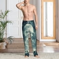 thumbnail image 6 of Lsque Scary Moon And Clouds Print Men's Pajama Pants, Lounge Pant - Comfortable Home Wear,Elastic Waistband, Stylish Design-X-Large, 6 of 9