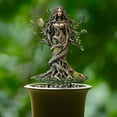 thumbnail image 3 of Tree Man Fairy Garden Stakes, 2D Acrylic Tree Man Fairy Earth Goddess Statue Whimsical Garden Stakes Decor, Bohemian Goddess Statue, Ground Insert Flower Pot Decoration for Yard Lawn I, 3 of 9