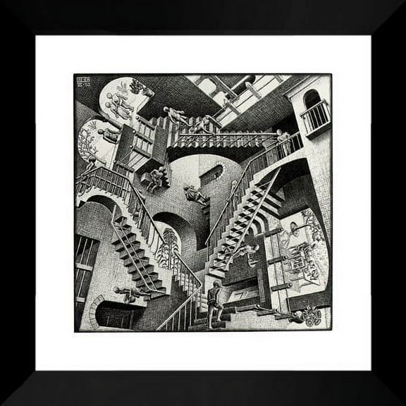FrameToWall - Relativity 20x20 Framed Art Print by M.C. Escher