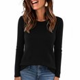 thumbnail image 6 of tarylea Knitted Tops for Women Long Sleeve Crew Neck Sweater Tops Casual Loose Fall Comfy Solid Color Tops, 6 of 6