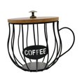 thumbnail image 3 of veasfak Support de Dosettes de Café Moderne en Forme de Tasse Conteneur Robuste pour Bureau Maison Bureau Noir, 3 of 9