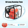 thumbnail image 5 of 7.5 HP 2" Portable Gas Powered Water Pump Gasoline Water Pump with 7.5m Water Pipe for water well intake, farmland irrigation, 5 of 19