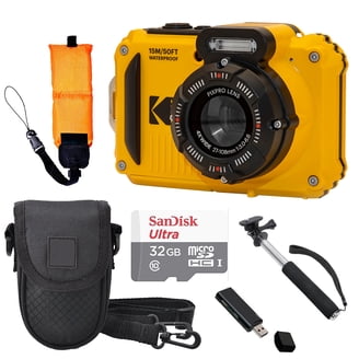 Kodak PIXPRO WPZ2 Digital Camera (Yellow) + Case + 64GB Basic Kit