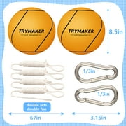 Trymaker Soft Tetharball with Excellent Material and Rope Set for Kids, Yellow, 2.55 lb