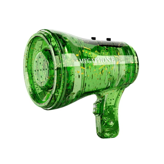 Llavero con altavoz y megáfono, divertido juguete con sonido, minimegáfono para niños, niñas y adolescentes a partir de 14 años. verde