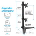 thumbnail image 4 of AVLT 38" Vertical Ultrawide Monitor Mount Stand Two Stacked 26.5 lbs Screens on Heavy-Duty Pole Save Workspace with Fine-Tune Height Tilt Swivel Rotate Adjustment Free Standing Sturdy Base, 4 of 4