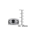 thumbnail image 4 of 1.26 Carat (Ctw) Black Diamond Engagement Ring and Wedding Band Set in Sterling Silver for Women, 4 of 6