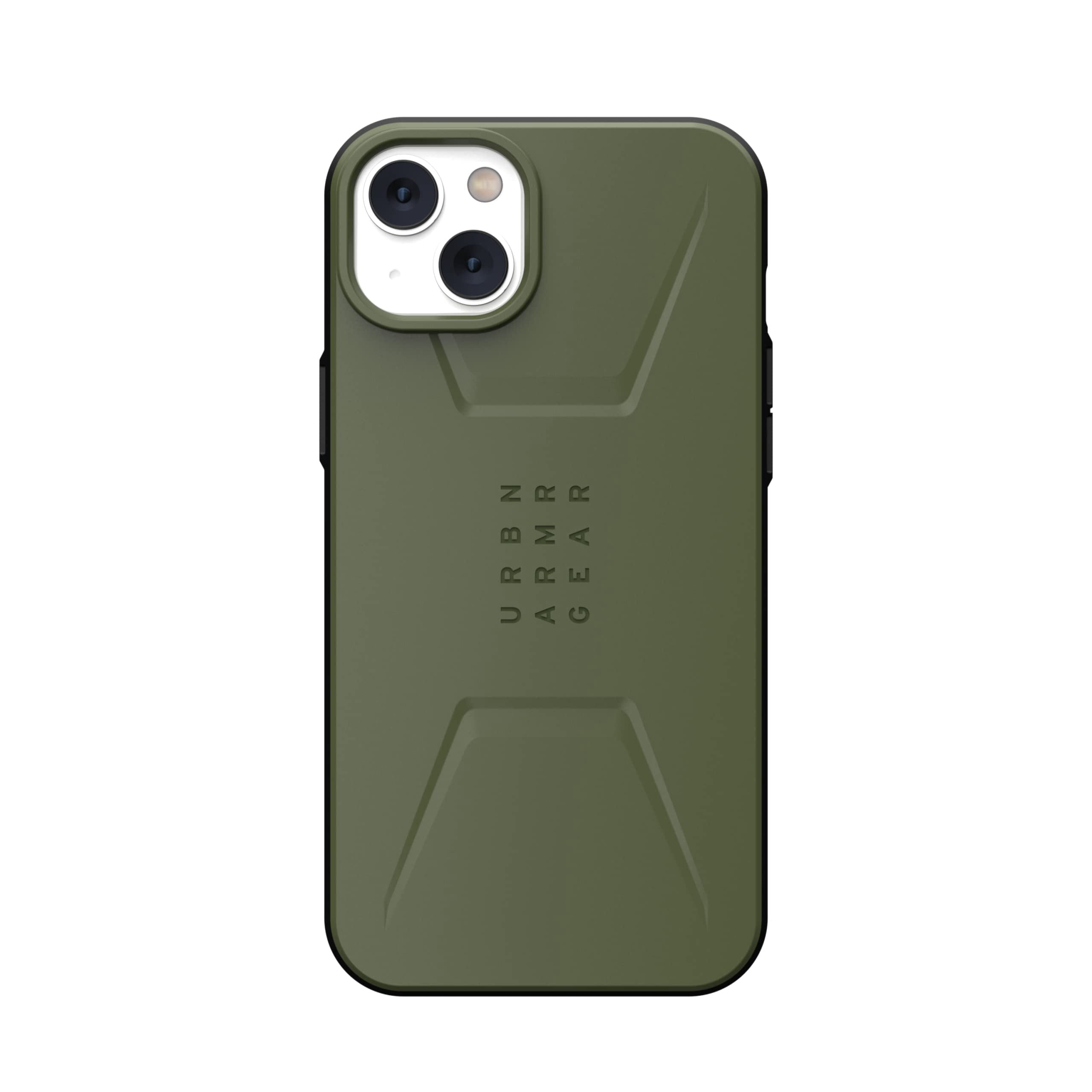 UAG iPhone 14 Plus Case Green Olive 6.7" Civilian Built-in Magnet Compatible with MagSafe Charging Sleek Ultra Thin Slim Dropproof Shockproof Protective Cover by URBAN ARMOR GEAR