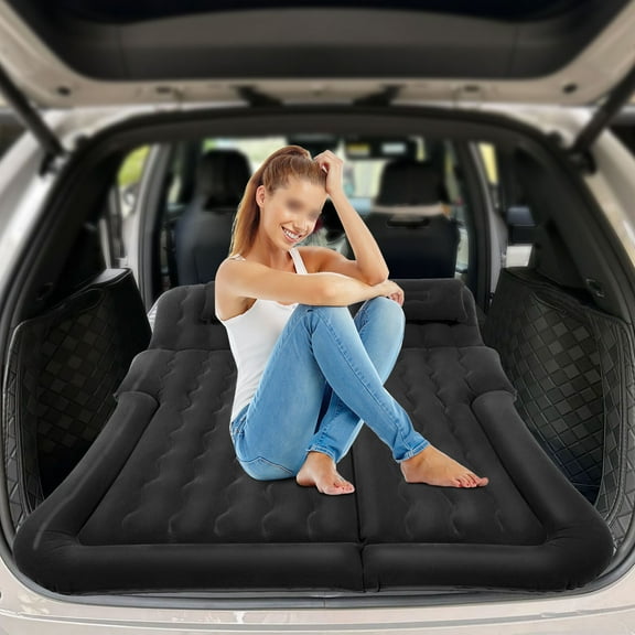 Car Air Bed Air Mattress Backseat Inflatable Cushion & Pump For SUV/Truck/Van