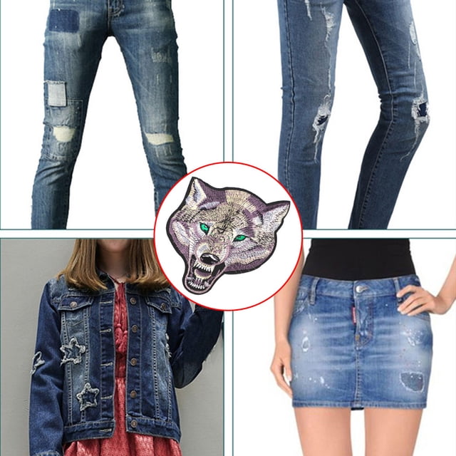 Embroidery Applique2pcs Wolf Head Clothes Iron On Patch Clothing Accessories Elevated Design