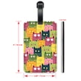 thumbnail image 2 of Green, Pink & Orange Cat Toss - Luggage ID Tags / Suitcase Identification Cards - Set of 2, 2 of 5