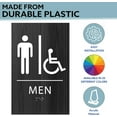 thumbnail image 2 of ADA CENTRAL SIGNS - 6"X9" Mens Accessible Restroom Sign - ADA Compliant Tactile Graphics Grade 2 Braille Text Acrylic Wall Signs - Bathroom Door Placard Double Sided Tape Wheelchair Handicap Sign, 2 of 7